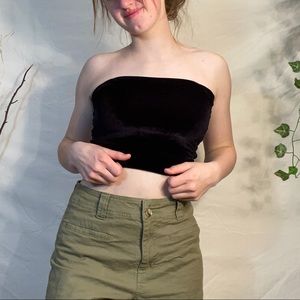 black velvet tube top